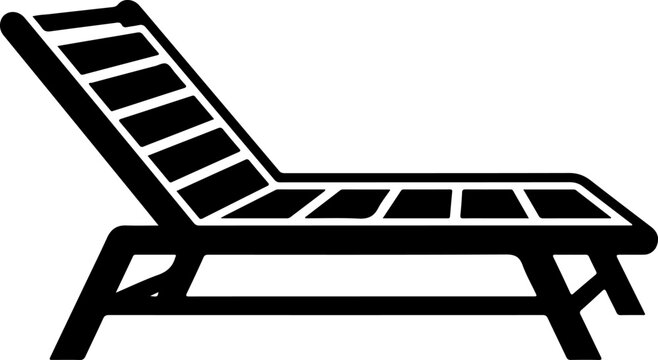Beach lounge chair vector illustration