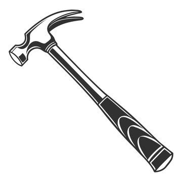 minimal silhouette vector icon of a steel claw ham