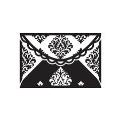 Ornate Black and White Laser Cut Invitation Template © Dekart
