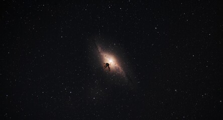 Fototapeta premium Galaxy NGC 6040 Surrounded by Stars - Deep Space, High Detail, Dark Background
