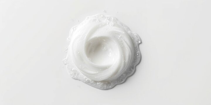 Soft soapy lather creating texture on white background