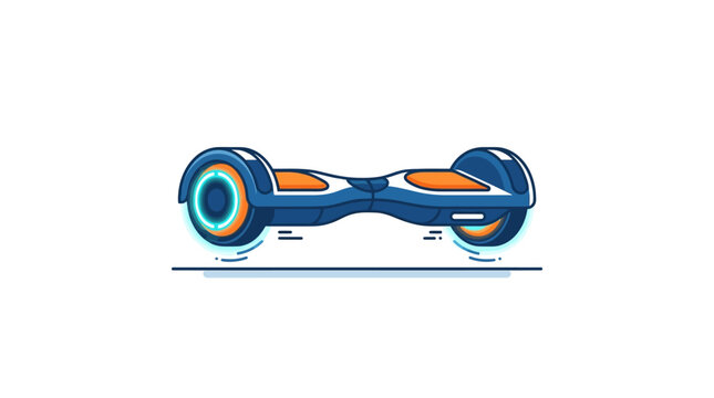 Blue and Orange Self Balancing Electric Hoverboard Scooter