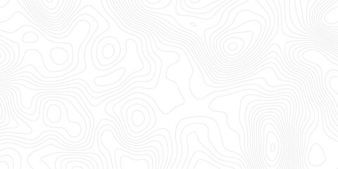 Obraz premium Abstract Gray and White Topographic Contour Lines Background Seamless Vector Pattern for Modern Map Texture Wallpaper Design 
