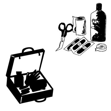 "First Aid Kit with Medical Supplies.
