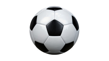 Fototapeta premium Isolated traditional black and white soccer ball for sports, match, practice, and recreation