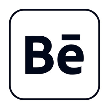 behance icon with square white background