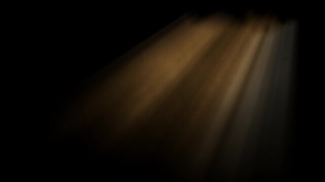 Sun Beams Overlay with Atmospheric Haze Isolated on Black Background.