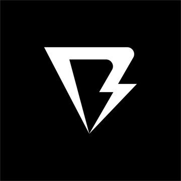 A sleek, sharp triangular crest creatively enclosing a futuristic letter B volt. Perfect for cyber defense, athletic gear, and fintech platforms.