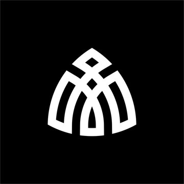 An intricate intertwined AM/MA line monogram with a diamond crest. Best for modern design agencies, luxury fashion, and creative tech labs.
