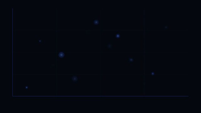 Blue Scatter Plot Appear Animation Loop Background
