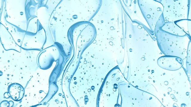 Super Slow Motion Shot of Oil Bubbles Floating in Water at 1000fps.