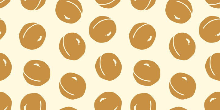 macadamia nut pattern for packahing. seamless pattern of macadamia nuts. Macadamia pattern background.