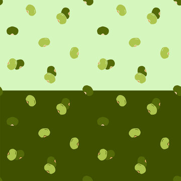 Edamame pattern for packaging. green soybeans or peas pattern. Soybean seamless pattern background.