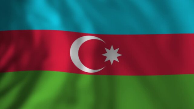 Waving national flag of azerbaijan background
