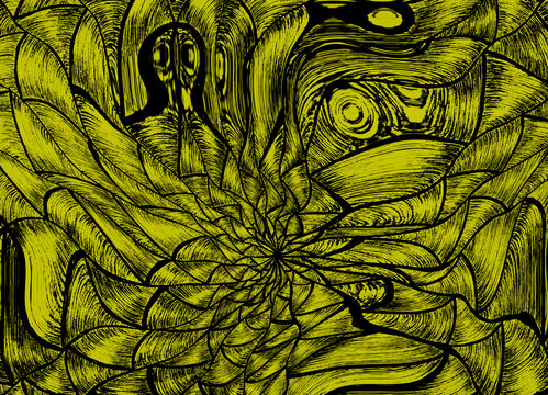 Psychedelic abstract art background creating surreal pattern