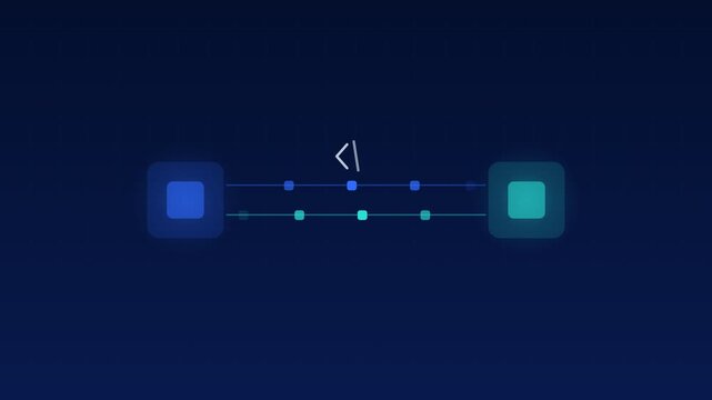 Animated Api integration modules data exchange cobalt cloud loop