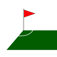 soccer field corner flag © 225studio