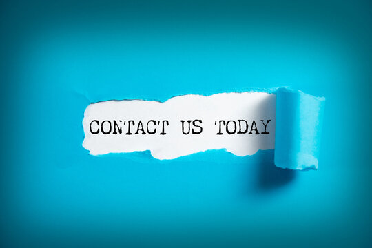 Contact Us today text written on notepad