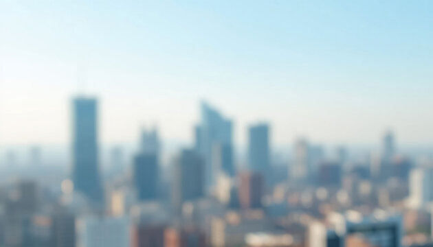Blurred city skyline background. Abstract urban view for design projects.