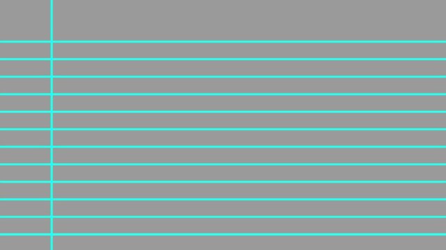 Blank white worksheet exercise book, lined notebook paper, blank page icon Blank Lined Notebook Paper Animation on Transparent Background 4K Motion Graphics.