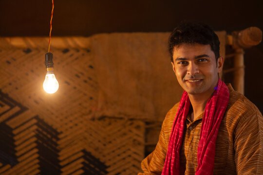 Portrait of happy man looking at camera