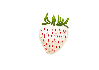 white strawberry chinesse taste illustration © maiecka