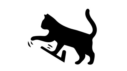 Black cat silhouette, running cat icon, feline motion graphics, animal vector © Mahreen Malik