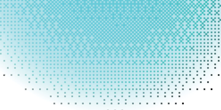 Geometric cross halftone pattern on cyan background