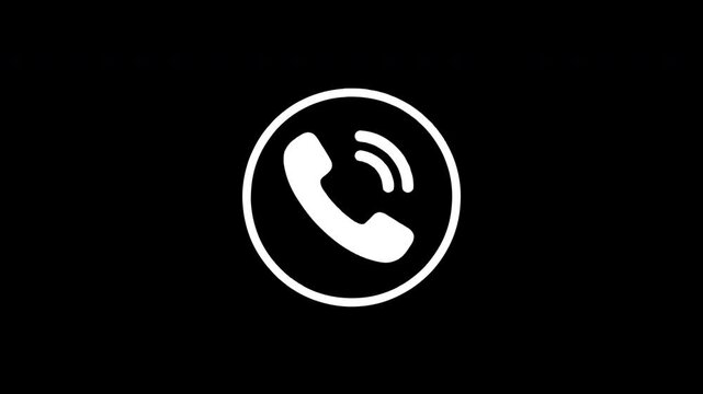 Animated ringing phone call icon animation