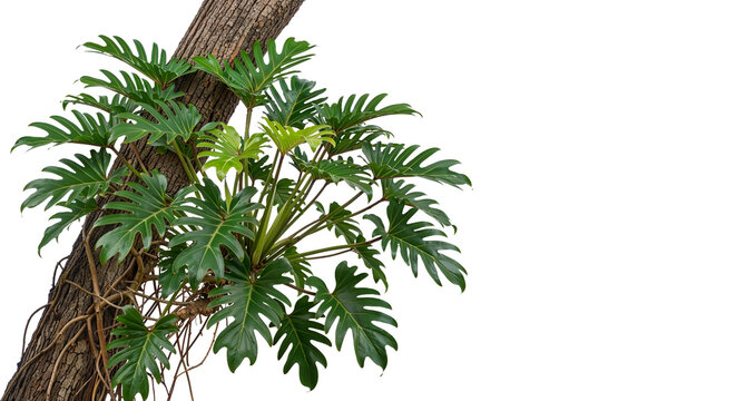 foreground green leafy plants on a transparent background