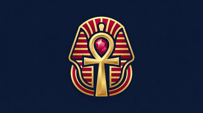 Pharaoh mask logo featuring an Ankh symbol.