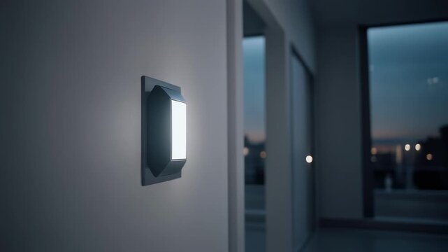 slow motion hallway walkthrough with shadow effect