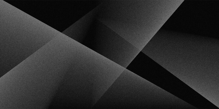Black white dark gray abstract background. Geometric pattern shape. Line triangle polygon angle. Gradient. Shadow. Matte. 3d effect.
