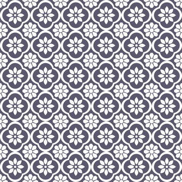 abstract floral tile seamless pattern wallpaper
