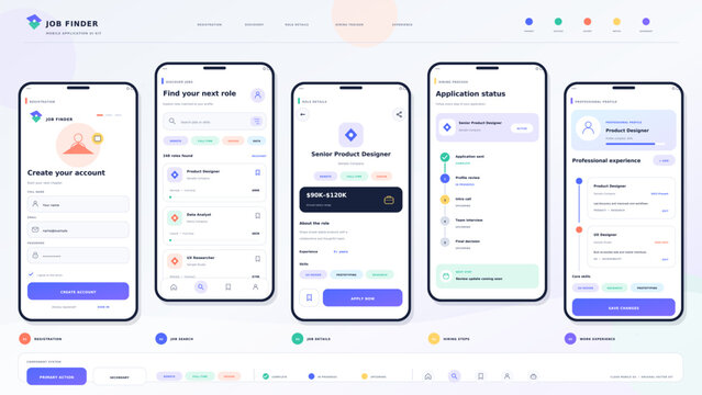 Job Finder Mobile App UI Kit
