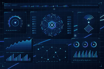 Fototapeta na wymiar High Speed Network Analytics Dashboard