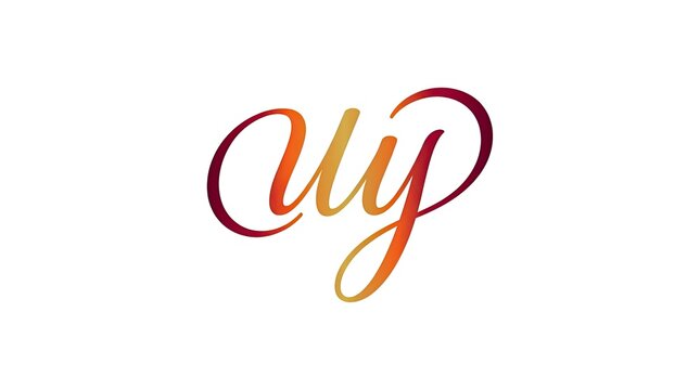 Up word script calligraphy logo.