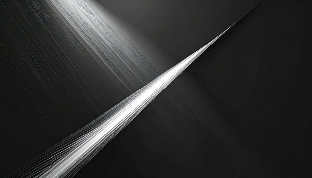 Dynamic bright light stream cuts diagonally across a textured dark background creating a futuristic and energetic abstract visual with sharp lines and high contrast.