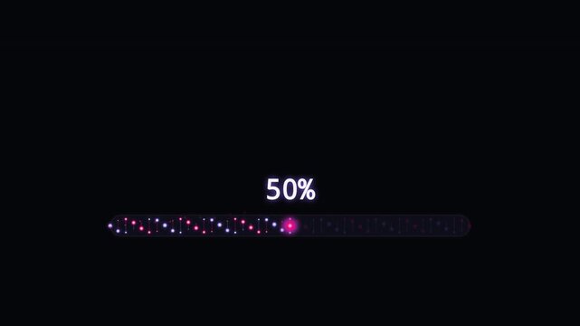 Quantum Helix Progress Bar Animation with Glowing Neon DNA Strands for High Tech Media