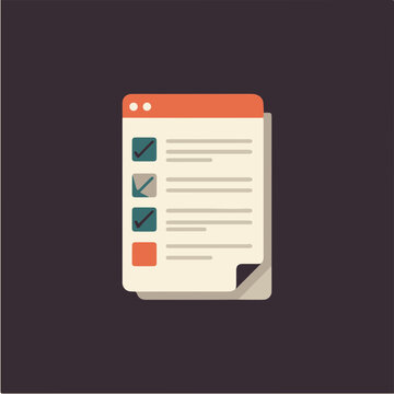 Minimalist Backlog List flat design icon vector