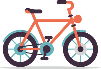 Fototapeta premium Minimalist Bicycle flat design icon vector