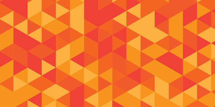 Abstract paper orange triangle web low polygon gradient cube textile. geometric pattern triangle design. randomly low polygon wallpaper. Polygon mosaic triangle, business banner corporate background.