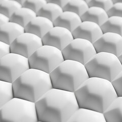 Fototapeta premium Abstract White Rounded Geometric Pattern Repeating Across Minimal Surface