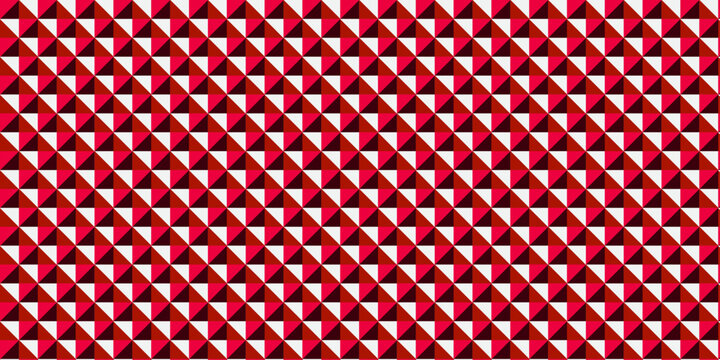 Abstract square red and gray grid tiles cubic shape wall decoration texture. geometric cube decoration wall tiles floor,. vector diamond hexagon triangle wallpaper background.