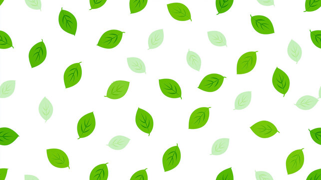 Green leaf seamless pattern background for nature design