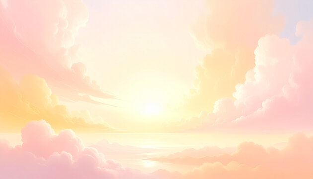 Dreamy Pastel Sunrise Sky