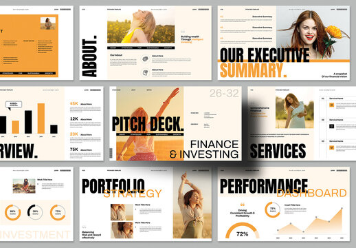 Investing and Finance Pitch Deck Presentation Template