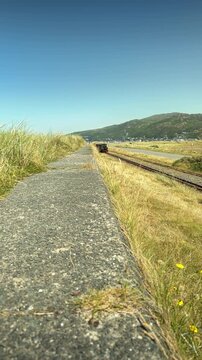 Fairbourne Railway Coastal Track Mini Train, Gwynedd, North Wales, United Kingdom