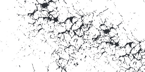 Fototapeta premium Grey plaster facade house wall with dark cracks. White black grey wall, floor with cracks, texture background.