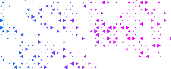 Naklejka premium Abstract colorful triangle halftone wave on white background. Modern violet blue geometric vector design.